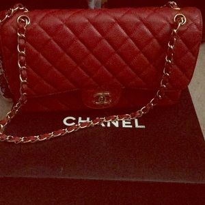 Chanel caviar leather